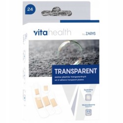 Zestaw plastrów transparentnych TRANSPARENT VitaHealth 24 sztuki ZARYS