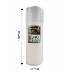 Zestaw wkłady do zniczy parafinowe 5 sztuk 17cm 70h ZNICZPOL