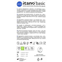 Rękawiczki nitrylowe niebieskie Itano Basic [M] 100 sztuk